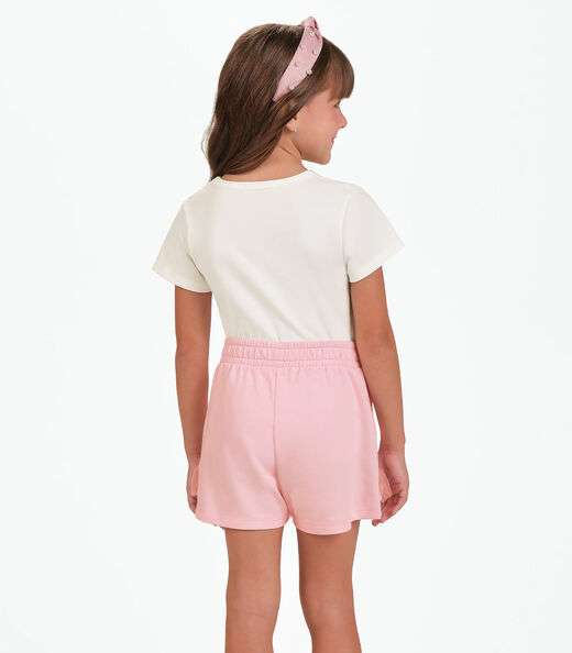 Conjunto Blusa com Shorts Menina Trick Nick Bege