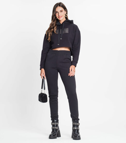 Blusão Feminino Com Capuz Rovitex Preto