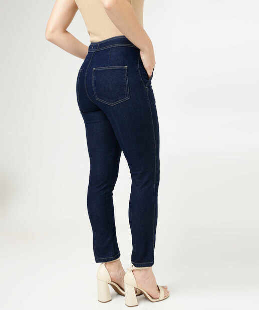 Calça Jeans Cigarrete Feminina Bolsos Marisa