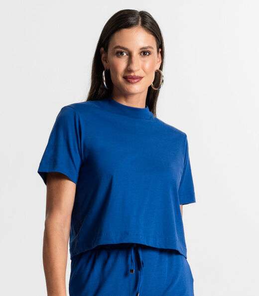Camiseta Feminina Rovitex Azul