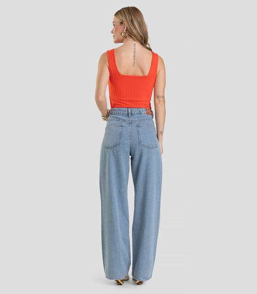 Regata Canelada Feminina Infinita Cor Vermelho