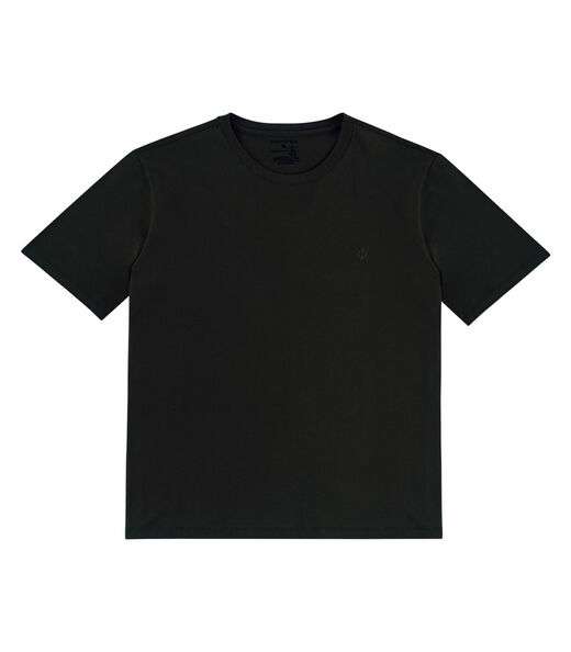 Camiseta Masculina Plus Size Meia Malha Diametro Preto