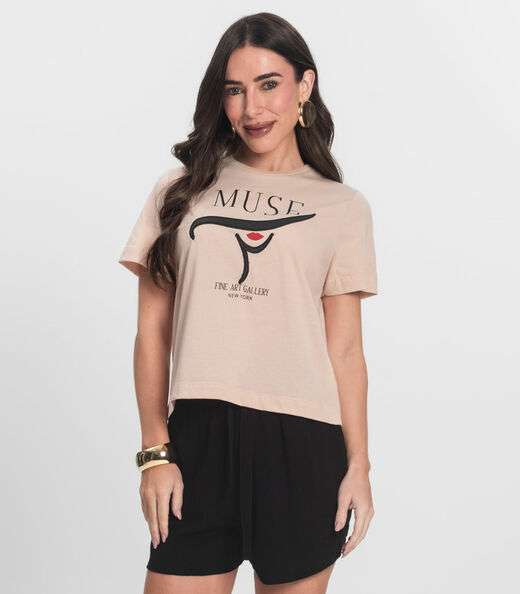 Image_T- Shirt Feminina Manga Curta Endless Rosa