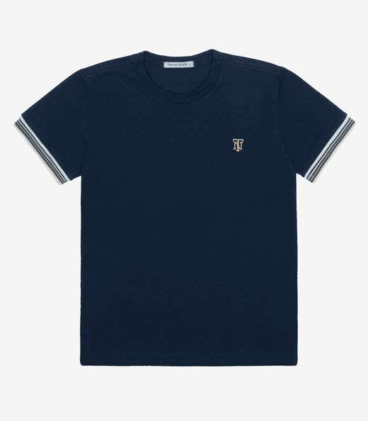 Camiseta Menino em Cotton Leve Trick Nick Azul