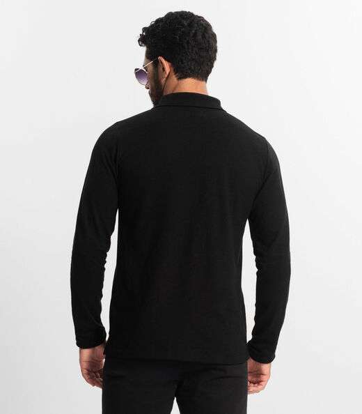 Polo Manga Longa Masculina Diametro Preto