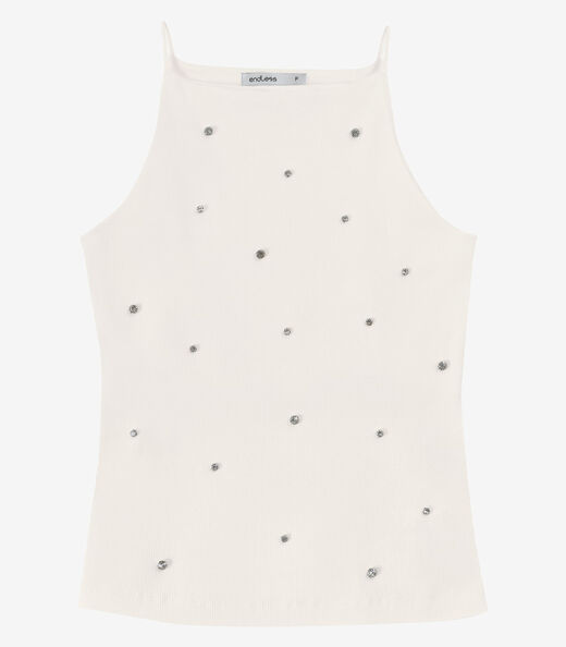 Blusa Feminina De Alça Com Rebites Ribana Endless Bege