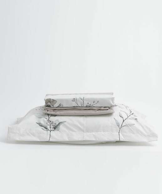 Jogo de Cama Casal Floral Hedrons 3 Peças   