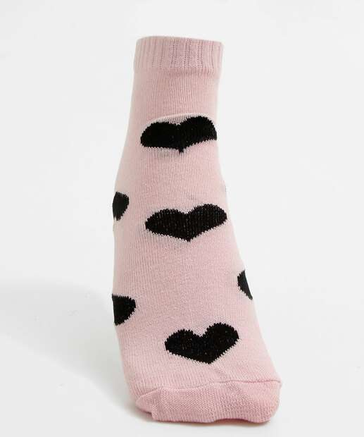 Kit 5 Pares Meias Cano Curto Feminina Estampadas Marisa