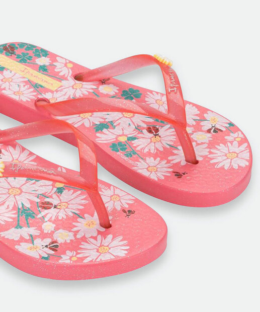 Chinelo Ipanema Infantil Garden Shine Rosa