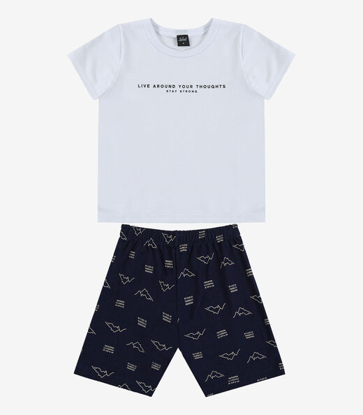 Conjunto Infantil Camiseta e Bermuda Select Azul