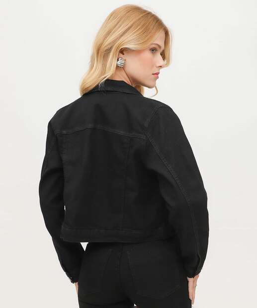 Jaqueta Feminina Sarja Bolsos Marisa
