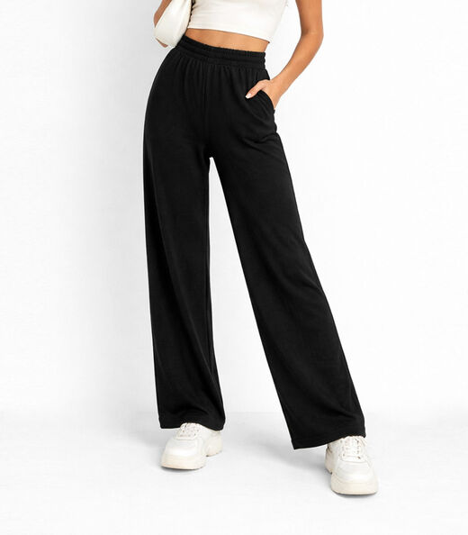 Calça Feminina Em Lanzinha Unique Collection Preto