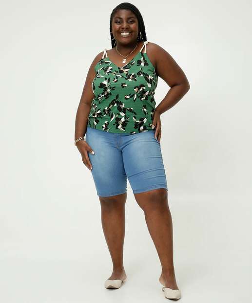 Bermuda Plus Size Feminina Jeans