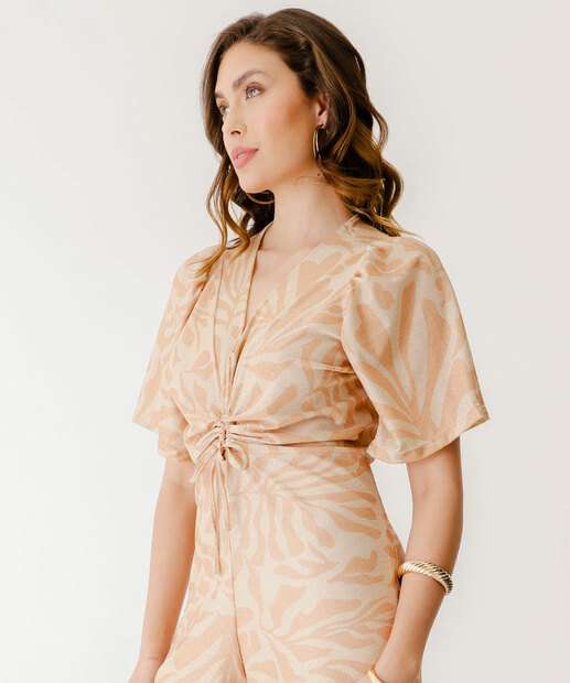 Macacão Feminino Estampado Brilho Lurex Marisa