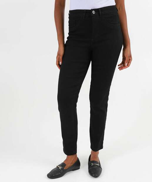 Calça Jeans Cigarrete Feminina Preto