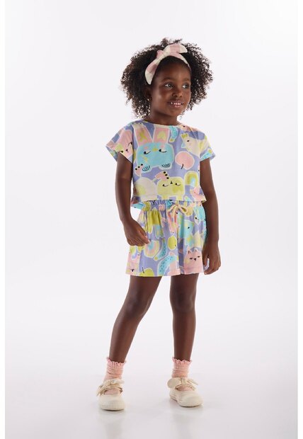 Image_Conjunto Menina com Blusa e Short Três e Já