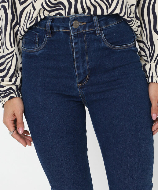Calça Jeans Skinny Feminina Push Up Sawary Azul