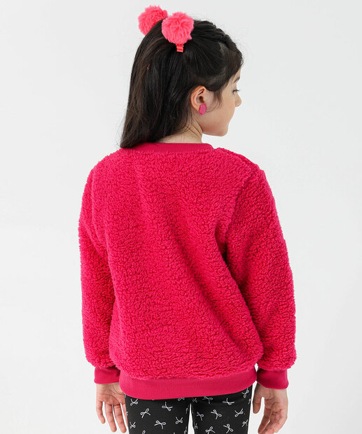 Blusão infantil Sherpa Marisa Tam 04 ao 10 Rosa