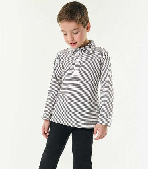 Image_Camisa Listrada Infantil Manga Longa Trick Nick Bege