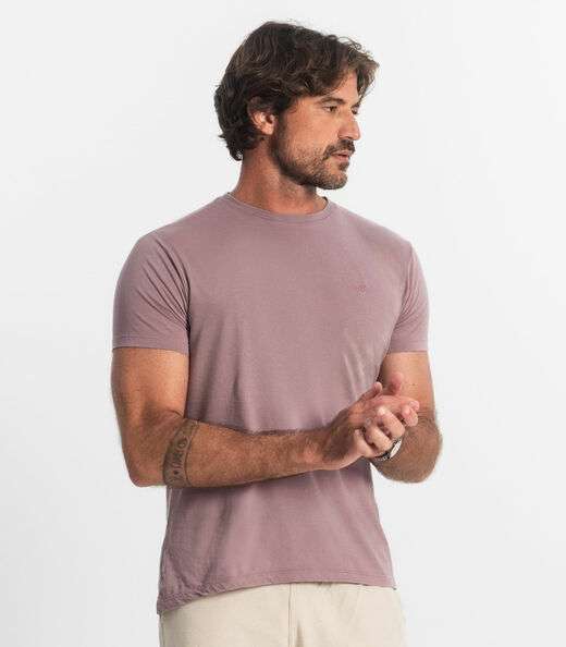 Camiseta Masculina Básica Select Lilás