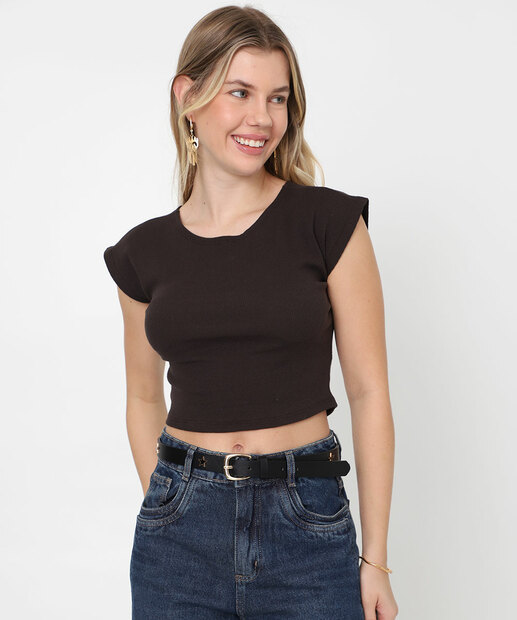 Image_Blusa Feminina Cropped Muscle Tee Marisa Marrom