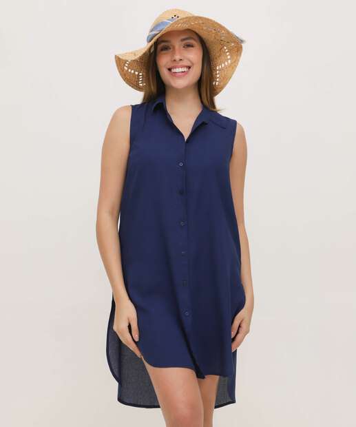 Image_Camisa Saída De Praia Feminina Sem Manga Marisa