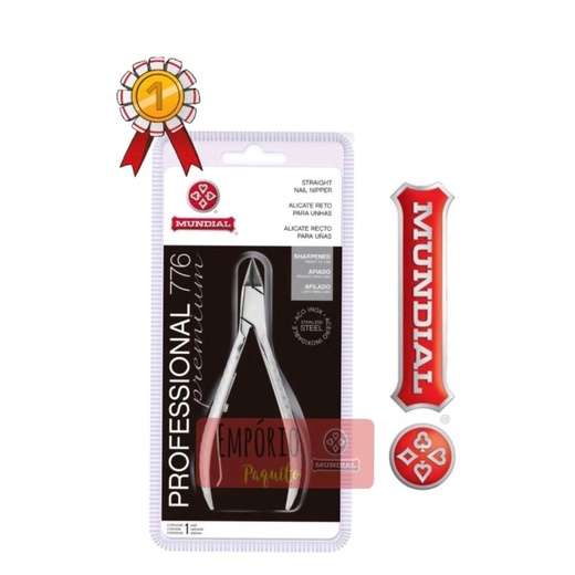 Alicate De unha Mundial Profissonal Inox Lãmina Reta 776