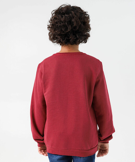 Blusão Juvenil Moletom Marisa Tam 10 a 16 Vinho