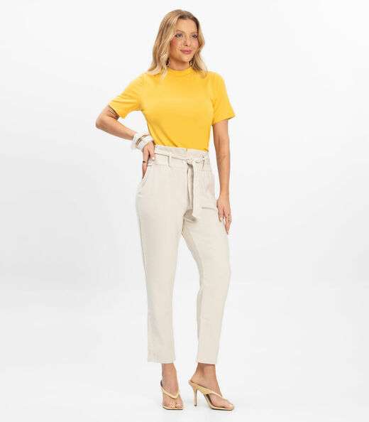 Calça Feminina Marrante Clochard Renaluci Bege