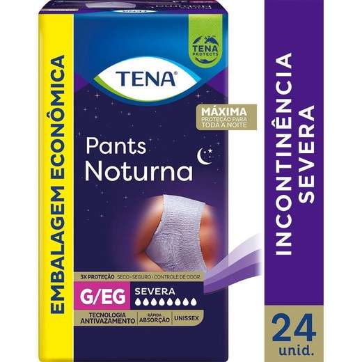 Roupa Intima Tena Pants Noturna G/Eg Com 24 Unidades
