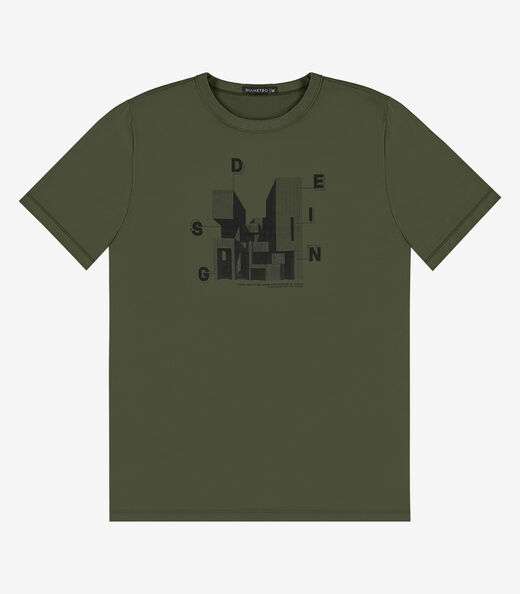 Image_Camiseta Masculina em Meia Malha Diametro Verde