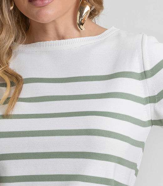 Blusa Feminina Em Tricot De Fio Modal Dianna Verde