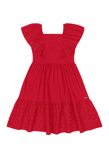Vestido Infantil em Laise Babado Quimby