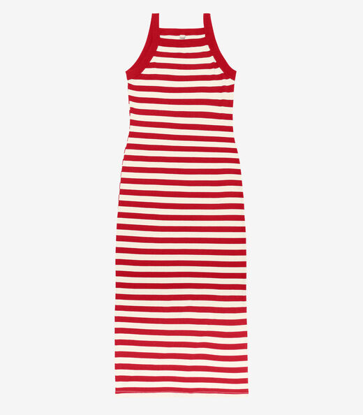 Vestido Midi Feminino em Ribana de Viscose Rovitex Vermelho
