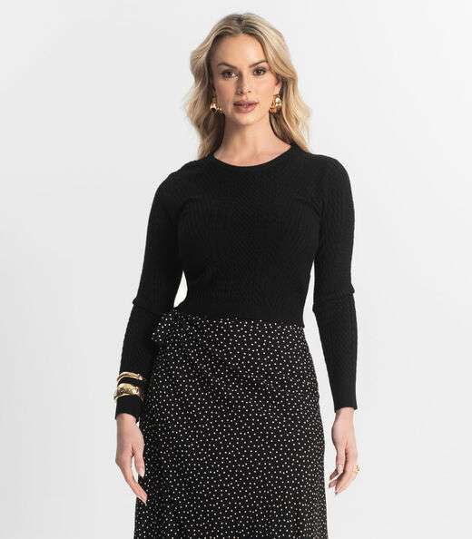 Image_Blusa Feminina Manga Longa Em Tricot Epifani Preto