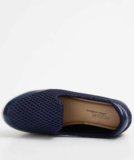 Tênis Feminino Slipper Recorte Verniz Modare 