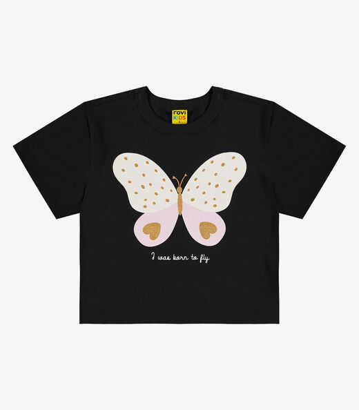 Blusa Feminina Infantil Rovi Kids Preto