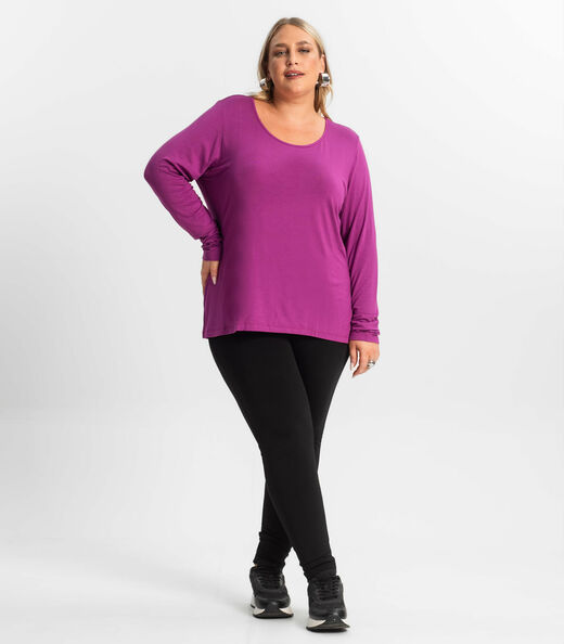 Blusa Manga Longa Viscotorcion Secret Glam Vermelho