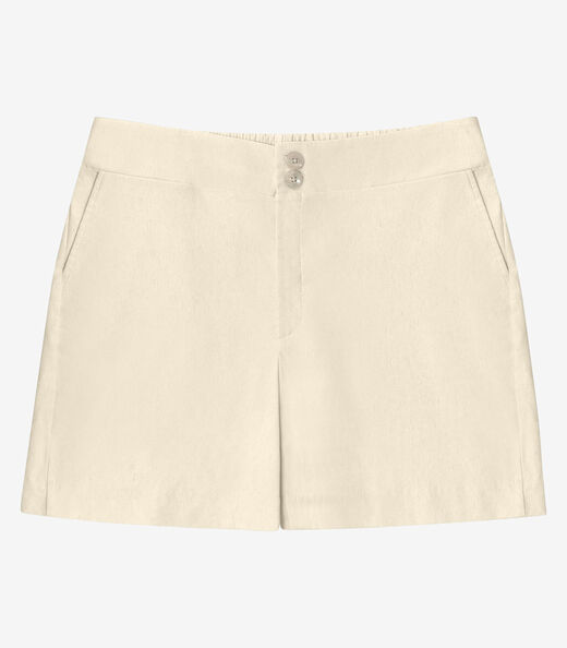 Bermuda Feminina Plus Size Secret Glam Bege