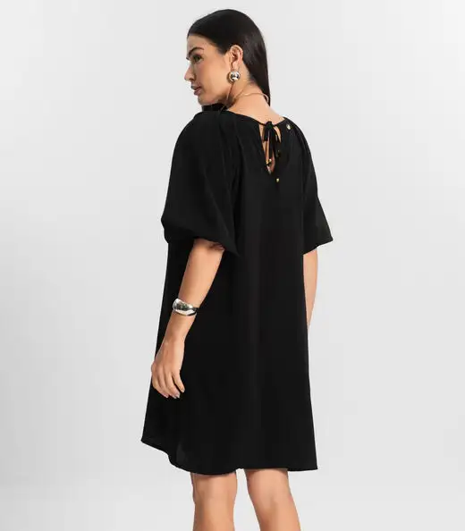 Vestido Feminino Liso Rovitex Preto