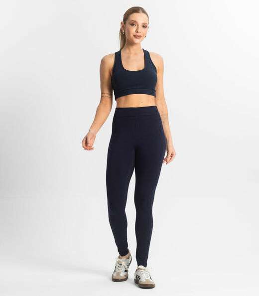 Legging Feminina em Cotton Pesado Select Azul