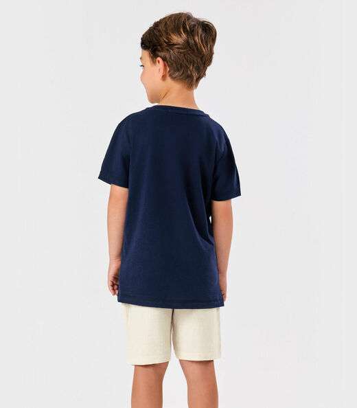 Bermuda Menino Linho Strong Trick Nick Bege