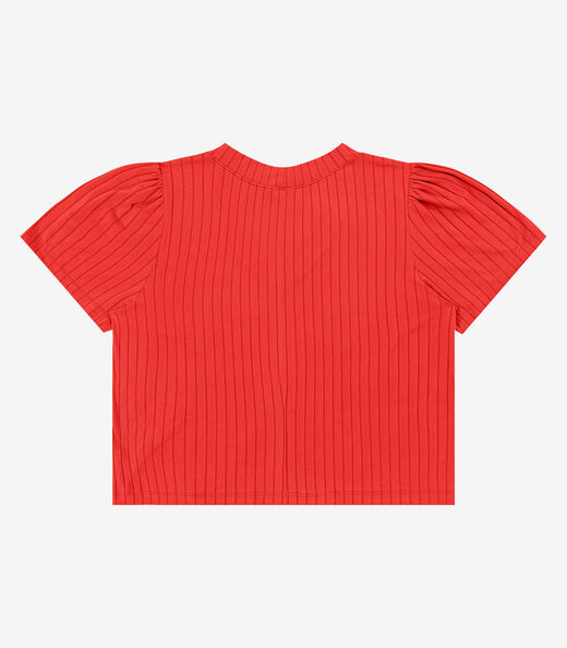 Blusa Canelada Plus Infinita Cor Vermelho