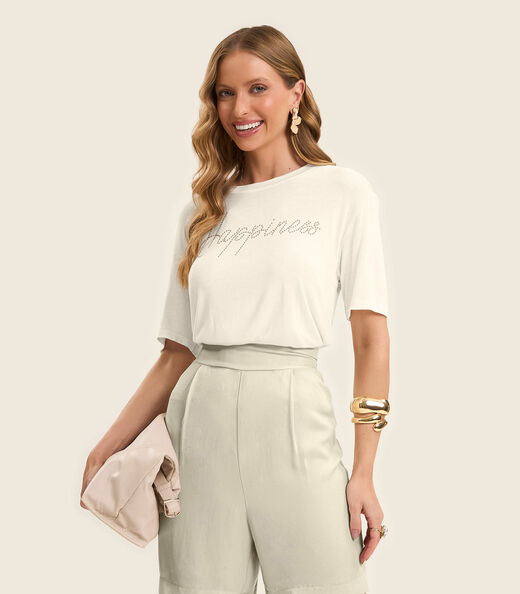 Image_Blusa Feminina Manga Curta Visco Tricot Rovitex Bege