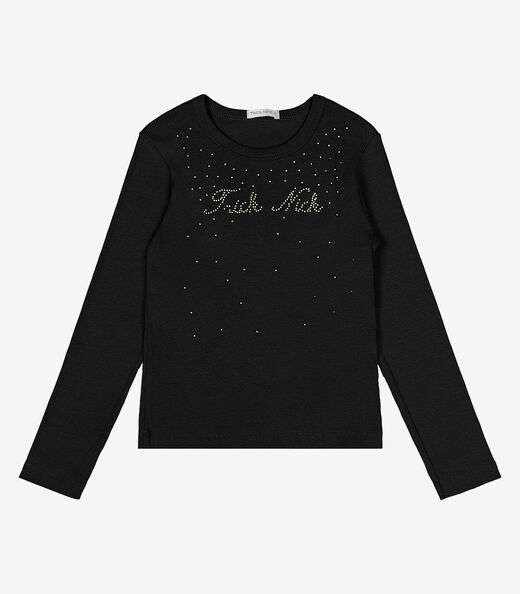 Blusa Manga Longa Trick Nick Preto