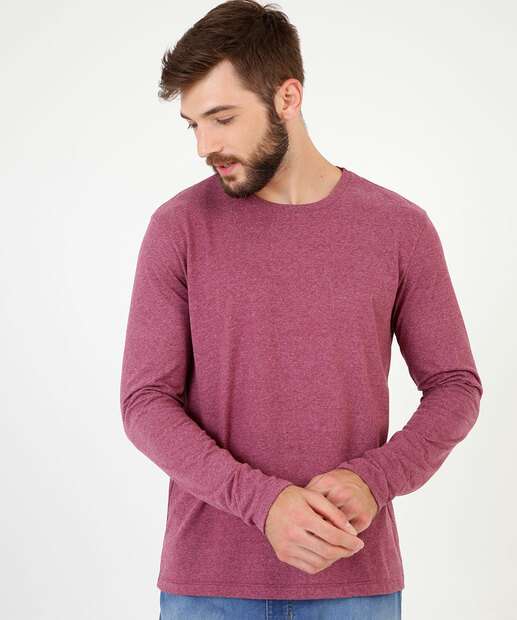 Camiseta Masculina Básica Manga Longa MR 