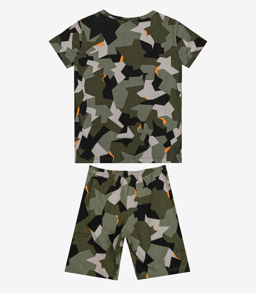 Pijama Infantil Camiseta e Bermuda Select Verde