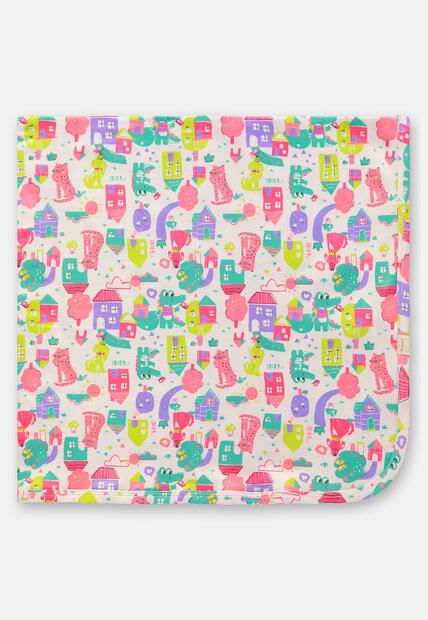 Manta Suedine Estampa Abstrata Up Baby