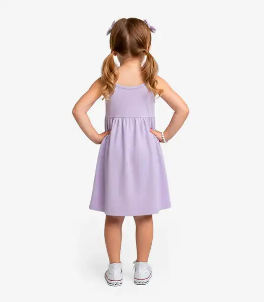 Vestido Feminino Infantil de Alças Select Roxo