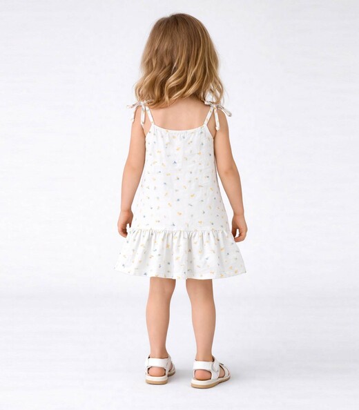 Vestido Infantil Alça Com Laço Nas Pontas Select Azul